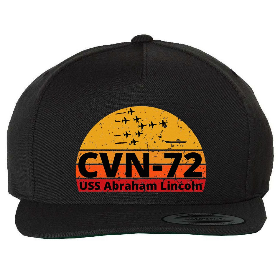 Us Aircraft Carrier Cvn72 Uss Abraham Lincoln Wool Snapback Cap