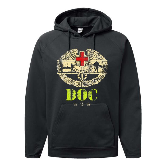 U.S. Army Combat Medic Veteran Medical Military Veterans Day Performance Fleece Hoodie