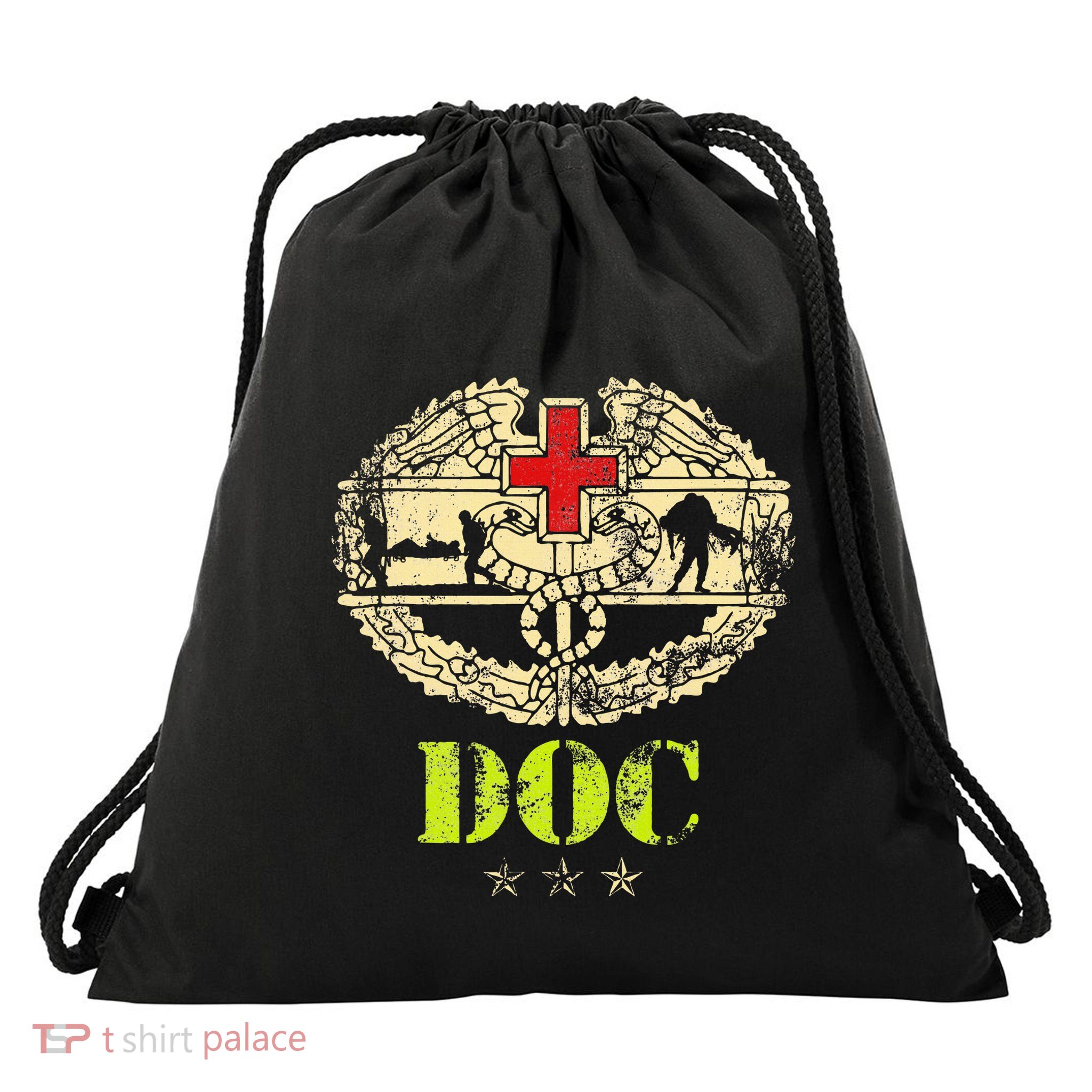 U.S. Army Combat Medic Veteran Medical Military Veterans Day Drawstring Bag