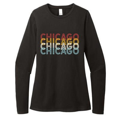 Us American City 70S Retro Usa Vintage Chicago Womens CVC Long Sleeve Shirt