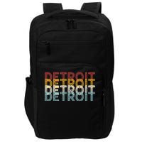 Us American City 70S Retro Usa Vintage Detroit Impact Tech Backpack