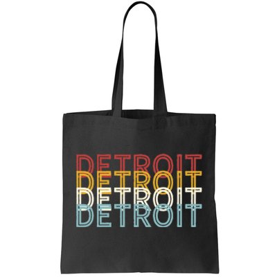 Us American City 70S Retro Usa Vintage Detroit Tote Bag