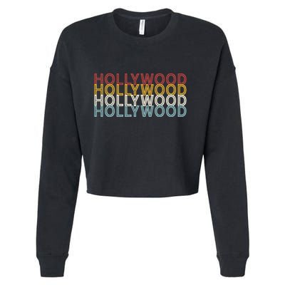 Us American City 70S Retro Usa Vintage Hollywood Cropped Pullover Crew