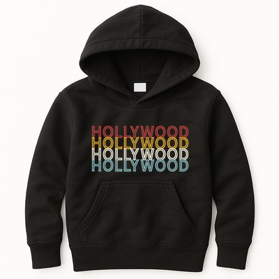 Us American City 70S Retro Usa Vintage Hollywood Kids Hoodie