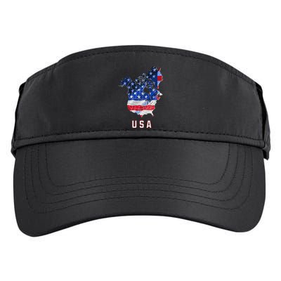 Usa And Canada Map Annex Canada 51st State Trump Greenland Adult Drive Performance Visor