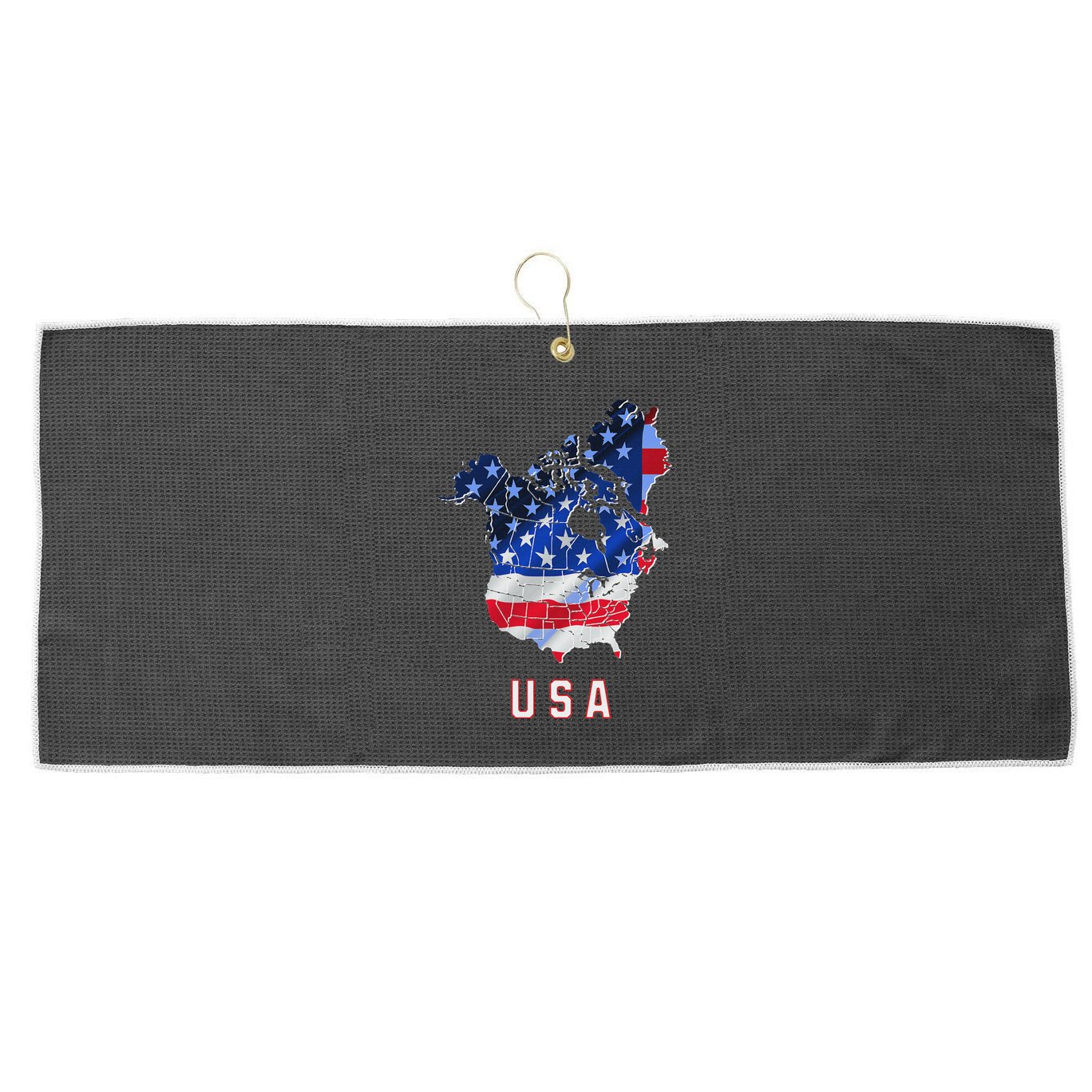 Usa And Canada Map Annex Canada 51st State Trump Greenland Large Microfiber Waffle Golf Towel