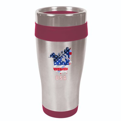 Usa And Canada Map Annex Canada 51st State Trump Greenland 16oz Travel Tumbler