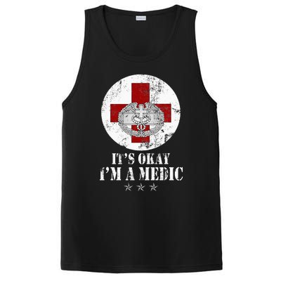 U.S. Army Combat Medic Veteran Its Okay Im A Medic Vintage PosiCharge Competitor Tank