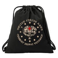 U.S Army Combat Medic Veteran Medical Military Flag Vintage Drawstring Bag