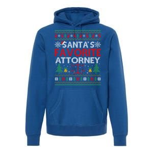 Ugly Attorney Christmas SantaS Favorite Attorney Xmas Gift Premium Hoodie