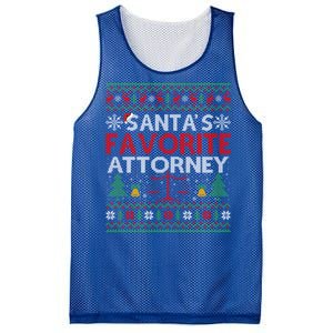 Ugly Attorney Christmas SantaS Favorite Attorney Xmas Gift Mesh Reversible Basketball Jersey Tank