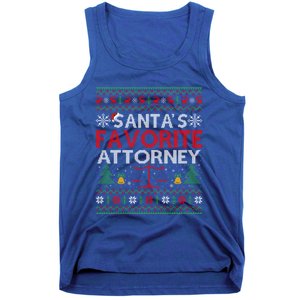 Ugly Attorney Christmas SantaS Favorite Attorney Xmas Gift Tank Top