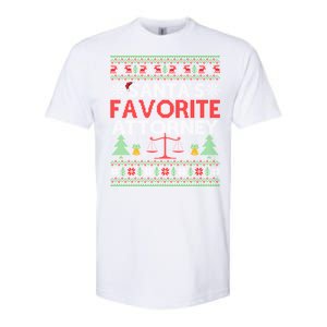 Ugly Attorney Christmas SantaS Favorite Attorney Xmas Gift Softstyle CVC T-Shirt