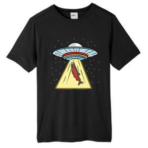 Ufo Abduction Coho Salmon Meaningful Gift Tall Fusion ChromaSoft Performance T-Shirt