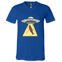 Ufo Abduction Coho Salmon Meaningful Gift V-Neck T-Shirt