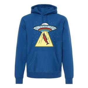 Ufo Abduction Coho Salmon Meaningful Gift Premium Hoodie