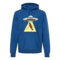 Ufo Abduction Coho Salmon Meaningful Gift Premium Hoodie