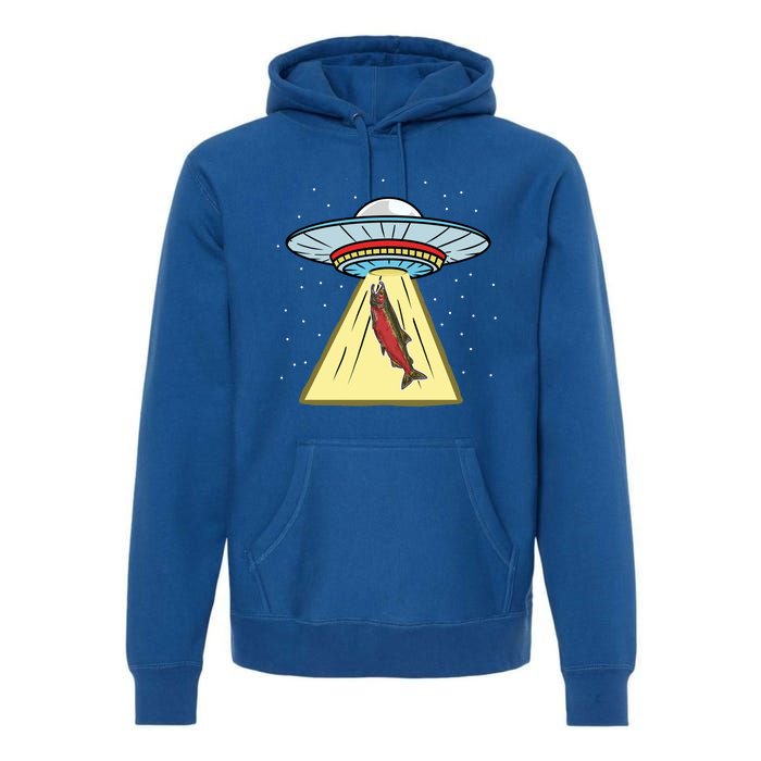 Ufo Abduction Coho Salmon Meaningful Gift Premium Hoodie