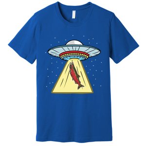 Ufo Abduction Coho Salmon Meaningful Gift Premium T-Shirt