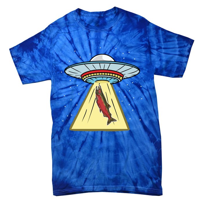 Ufo Abduction Coho Salmon Meaningful Gift Tie-Dye T-Shirt