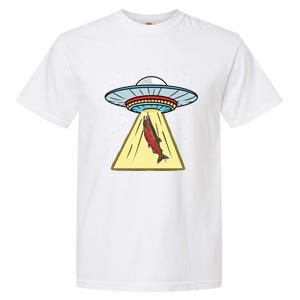 Ufo Abduction Coho Salmon Meaningful Gift Garment-Dyed Heavyweight T-Shirt