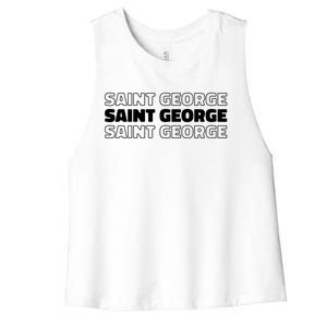 Us American City Resident Usa Utah Saint George Gift Women's Racerback Cropped Tank