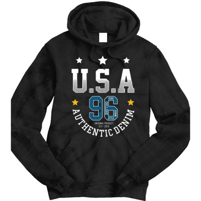 Usa Authantic Denim Tie Dye Hoodie