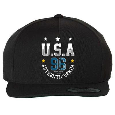 Usa Authantic Denim Wool Snapback Cap