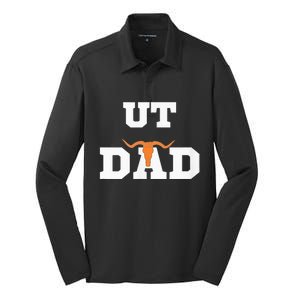 Ut Austin Dad Ut Austin Dad Silk Touch Performance Long Sleeve Polo