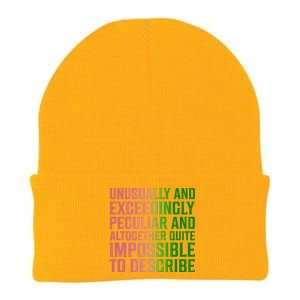 Unusually And Exceedingly Peculiar Pin.K And Green Knit Cap Winter Beanie