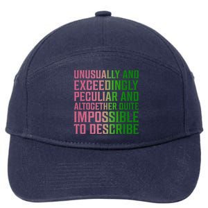 Unusually And Exceedingly Peculiar Pin.K And Green 7-Panel Snapback Hat