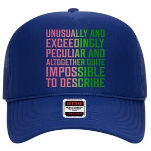 Unusually And Exceedingly Peculiar Pin.K And Green High Crown Mesh Back Trucker Hat