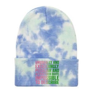 Unusually And Exceedingly Peculiar Pin.K And Green Tie Dye 12in Knit Beanie