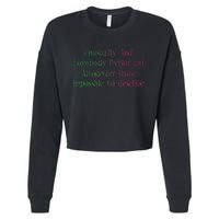 Unusually And Exceedingly Peculiar And Altogether Quite Cropped Pullover Crew