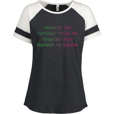 Unusually And Exceedingly Peculiar And Altogether Quite Enza Ladies Jersey Colorblock Tee