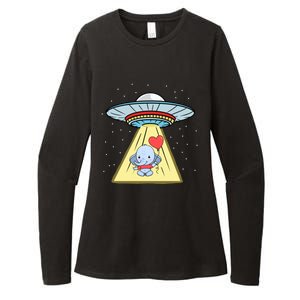 Ufo Abduction Elephant Valentines Day Meaningful Gift Womens CVC Long Sleeve Shirt