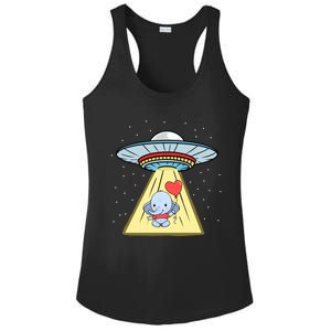 Ufo Abduction Elephant Valentines Day Meaningful Gift Ladies PosiCharge Competitor Racerback Tank