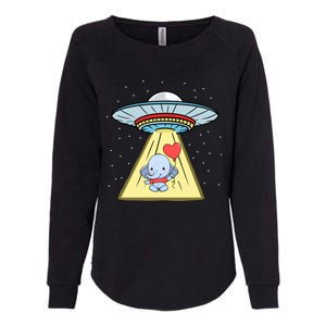 Ufo Abduction Elephant Valentines Day Meaningful Gift Womens California Wash Sweatshirt