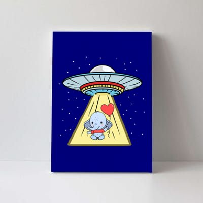 Ufo Abduction Elephant Valentines Day Meaningful Gift Canvas