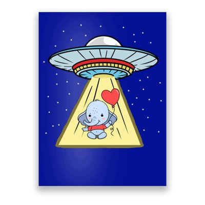 Ufo Abduction Elephant Valentines Day Meaningful Gift Poster