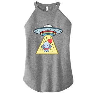 Ufo Abduction Elephant Valentines Day Meaningful Gift Women's Perfect Tri Rocker Tank