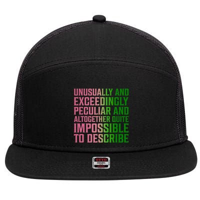 Unusually And Exceedingly Peculiar 7 Panel Mesh Trucker Snapback Hat