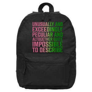 Unusually And Exceedingly Peculiar 16 in Basic Backpack