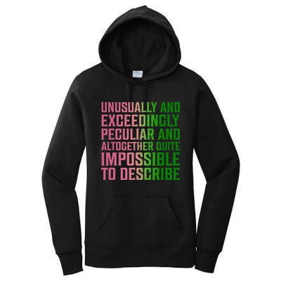 Unusually And Exceedingly Peculiar Women's Pullover Hoodie