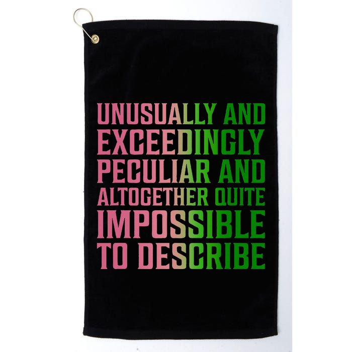 Unusually And Exceedingly Peculiar Golf Towel
