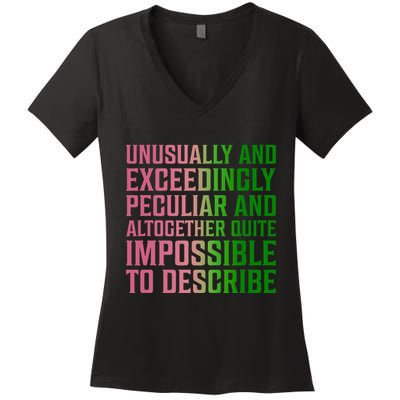 Unusually And Exceedingly Peculiar Women's V-Neck T-Shirt