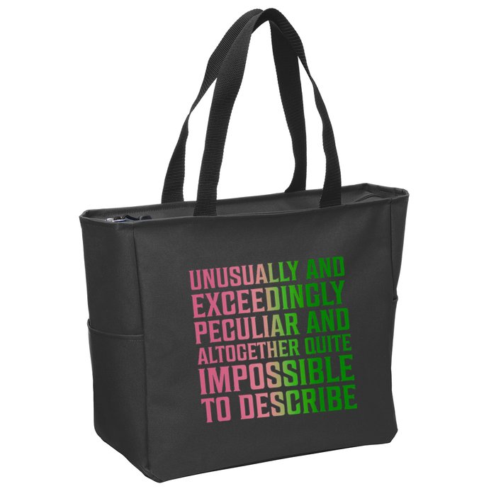 Unusually And Exceedingly Peculiar Zip Tote Bag