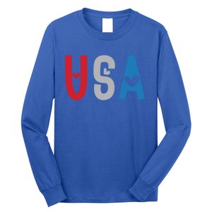 Usa America Est 1776 Patriotic 4th Of July Veteran Gift Long Sleeve Shirt