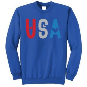 Usa America Est 1776 Patriotic 4th Of July Veteran Gift Sweatshirt