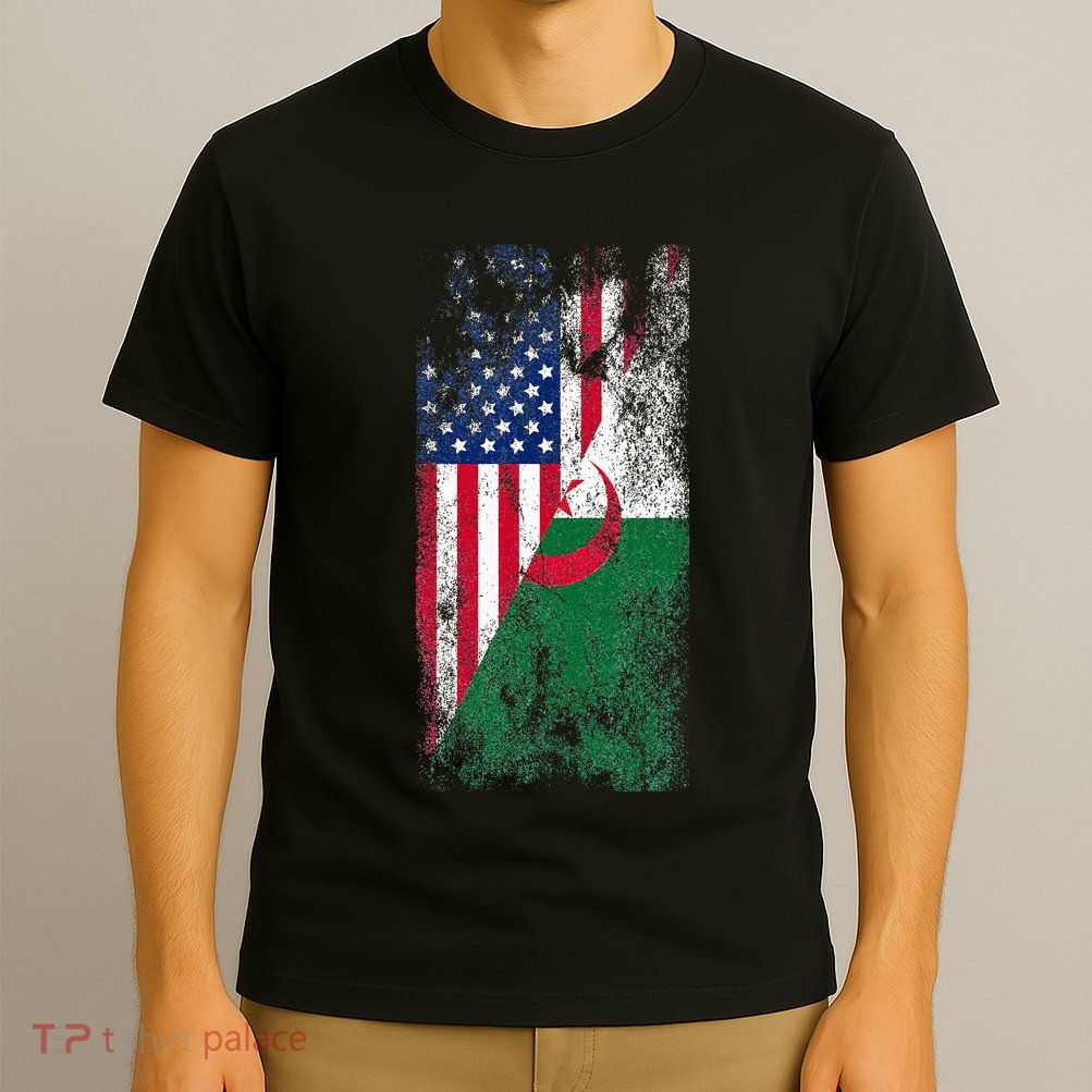 USA Algeria Flags United States of America Algerian T-Shirt